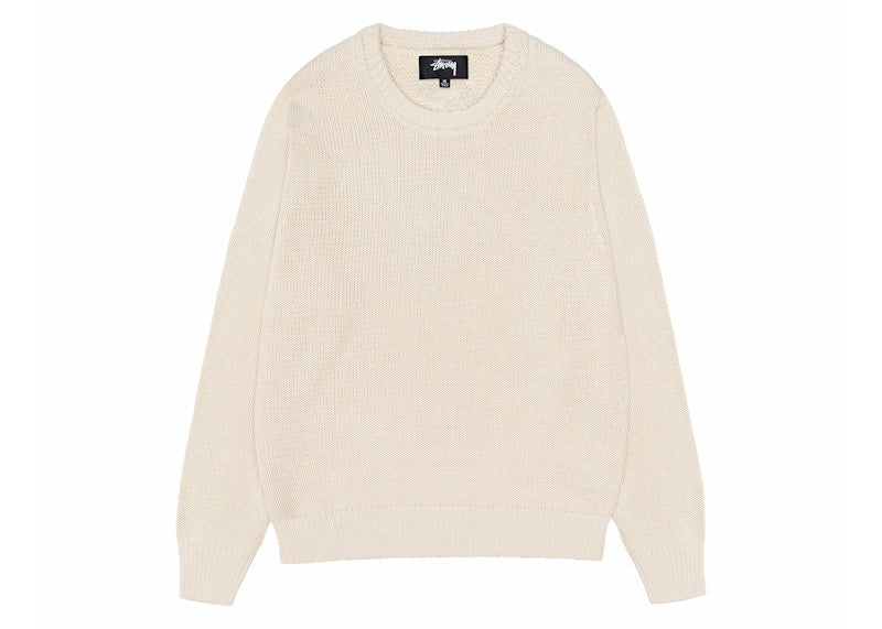 Stussy Surfman Icon Cotton Linen Crew Ivory