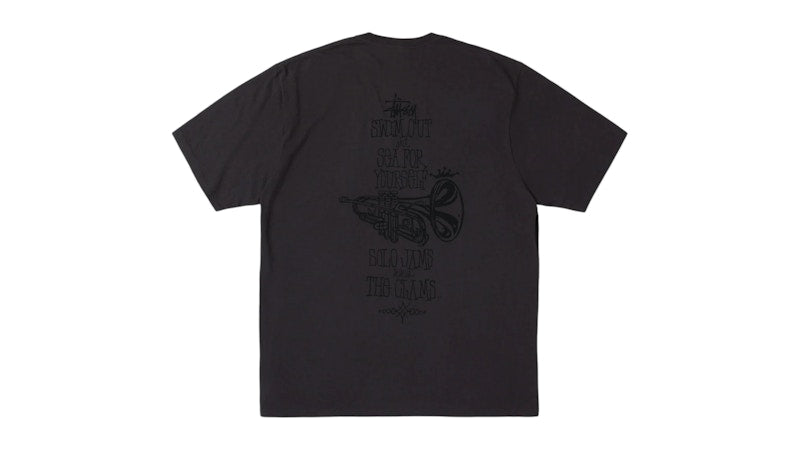 Stussy Swim Out Pigment Dyed Tee Faded Black