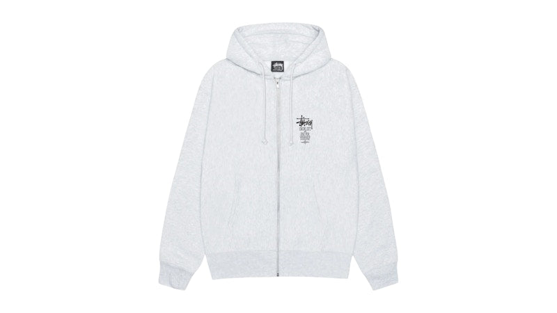 Stussy Swim Out Zip Hoodie Ash Heather