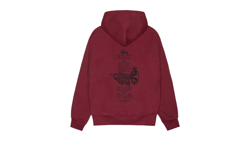 Stussy Swim Out Zip Hoodie Wine