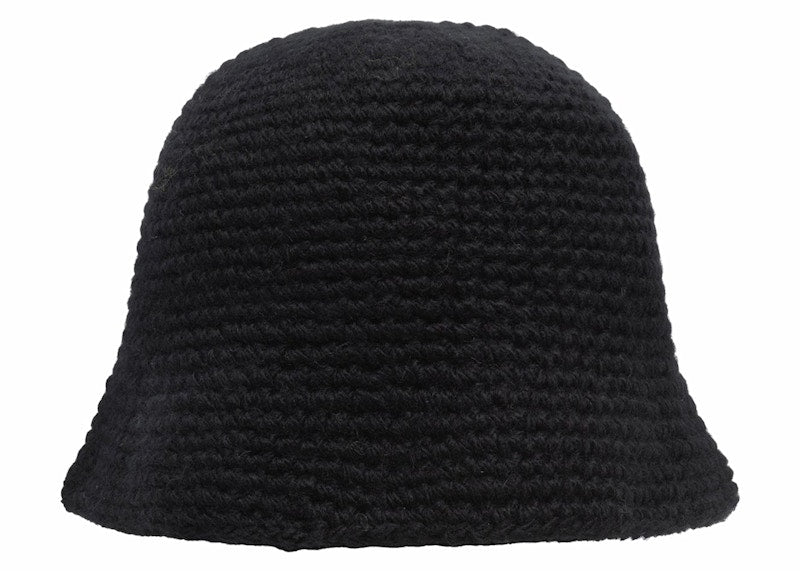 Stussy Swirly S Knit Bucket Hat Black