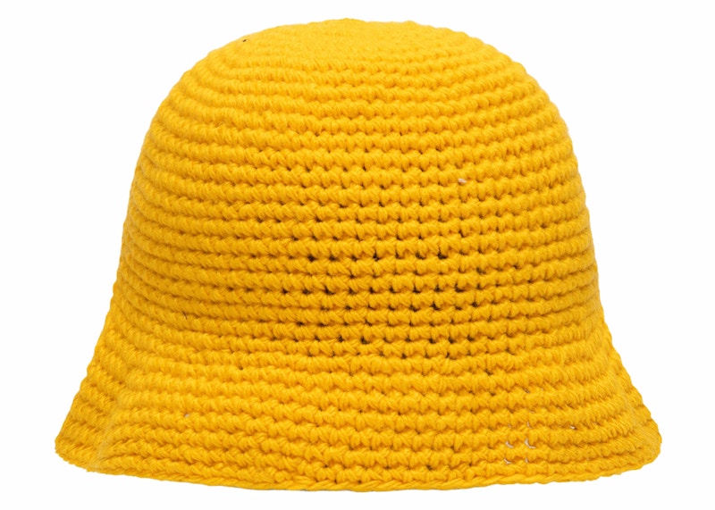 Stussy Swirly S Knit Bucket Hat Yellow
