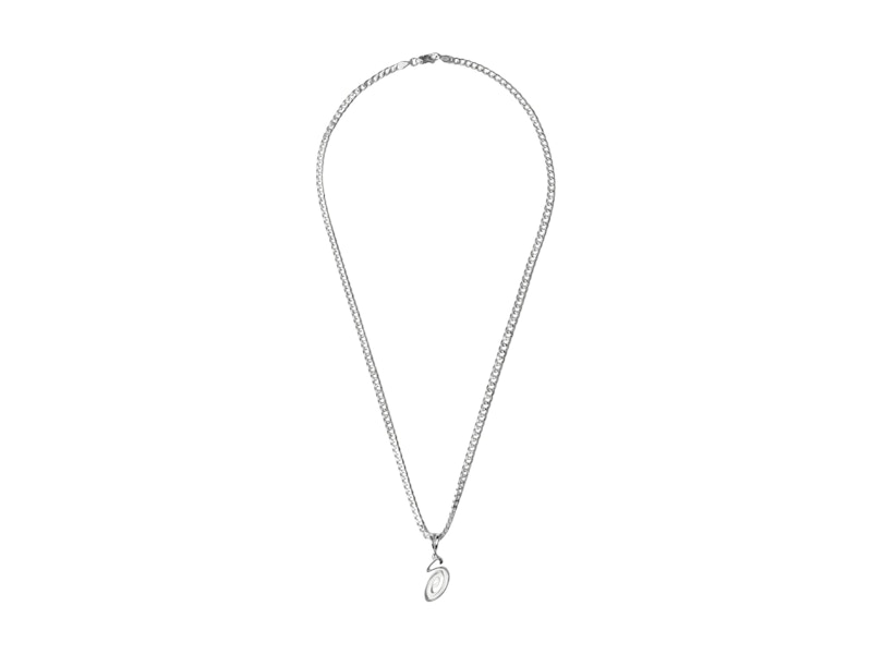 Stussy Swirly S Sterling Silver Chain Silver