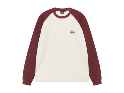 Stussy Thermal 2 Tone Raglan Shirt White