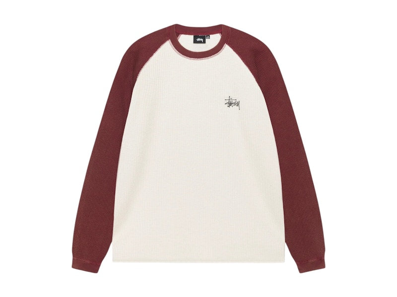 Stussy Thermal 2 Tone Raglan Shirt White