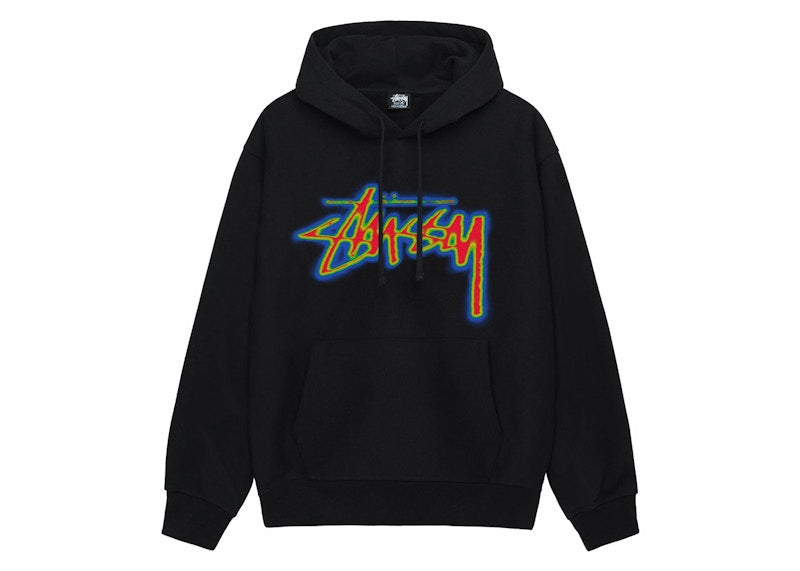 Stussy Thermal Stock Hoodie Black