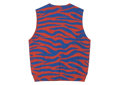 Stussy Tiger Printed Sweater Vest Red