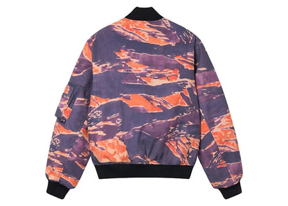 Stussy Tigris Canvas Bomber Jacket Purple