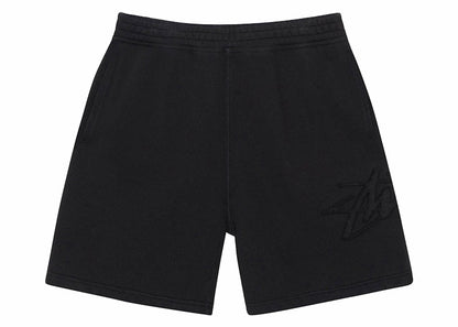 Stussy Tonal Applique Fleece Short Black