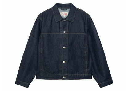 Stussy Trucker Denim Jacket Rinsed Indigo