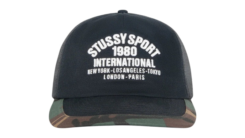 Stussy Trucker International Snapback Black