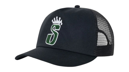 Stussy Trucker S Crown Snapback Shadow Black