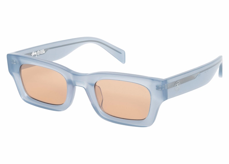 Stussy Vincent Sunglasses Slate Blue/Orange Lens