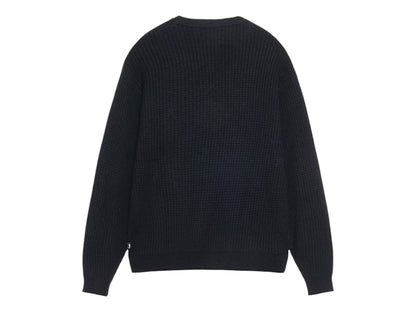 Stussy Waffle Knit Cashmere Crew Black