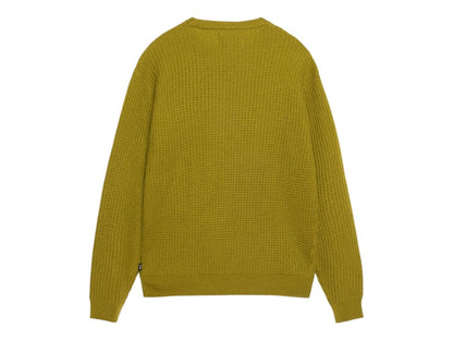 Stussy Waffle Knit Cashmere Crew Moss