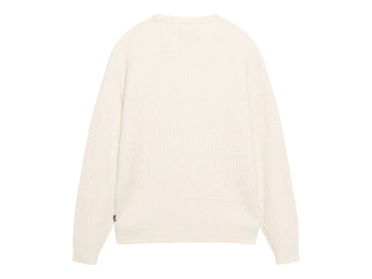 Stussy Waffle Knit Cashmere Crew Natural