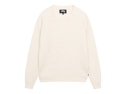 Stussy Waffle Knit Cashmere Crew Natural