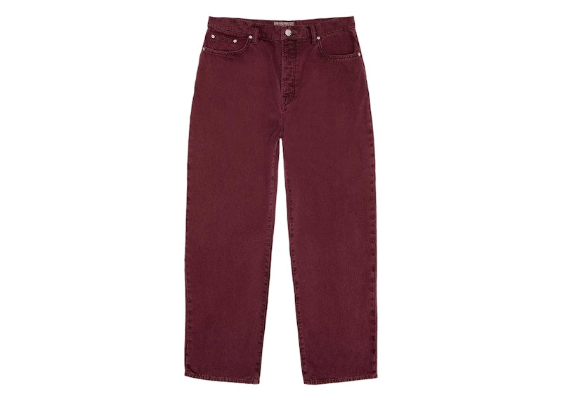Stussy Washed Canvas Big Ol Jean Wine