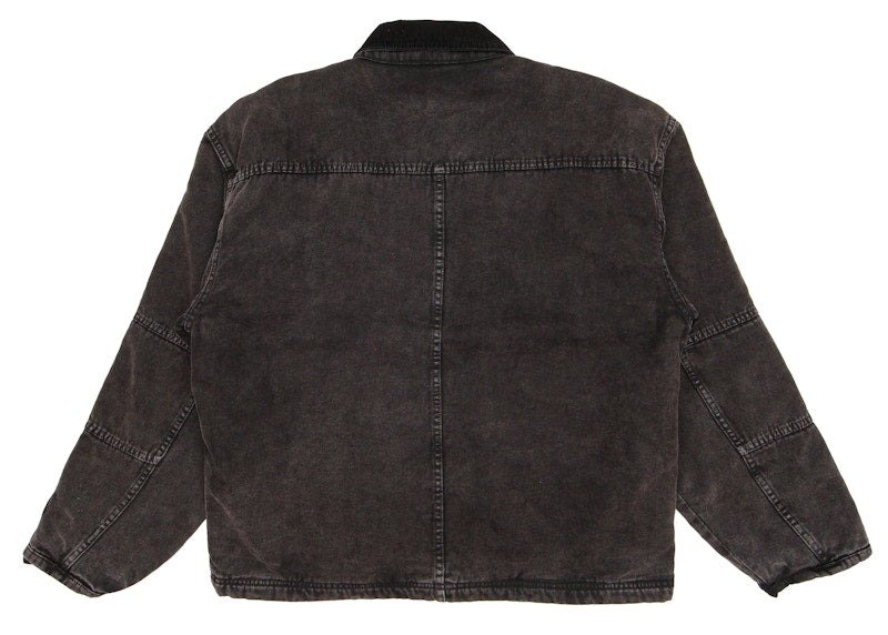 Stussy Washed Canvas Shop Jacket Black