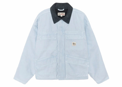 Stussy Washed Canvas Shop Jacket Light Blue