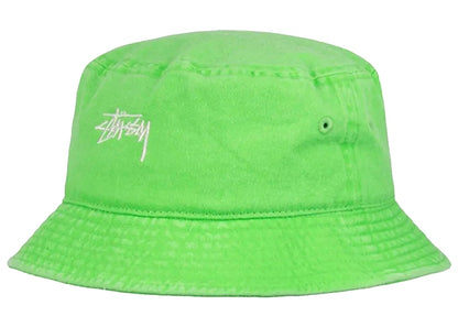 Stussy Washed Stock Bucket Hat Mint