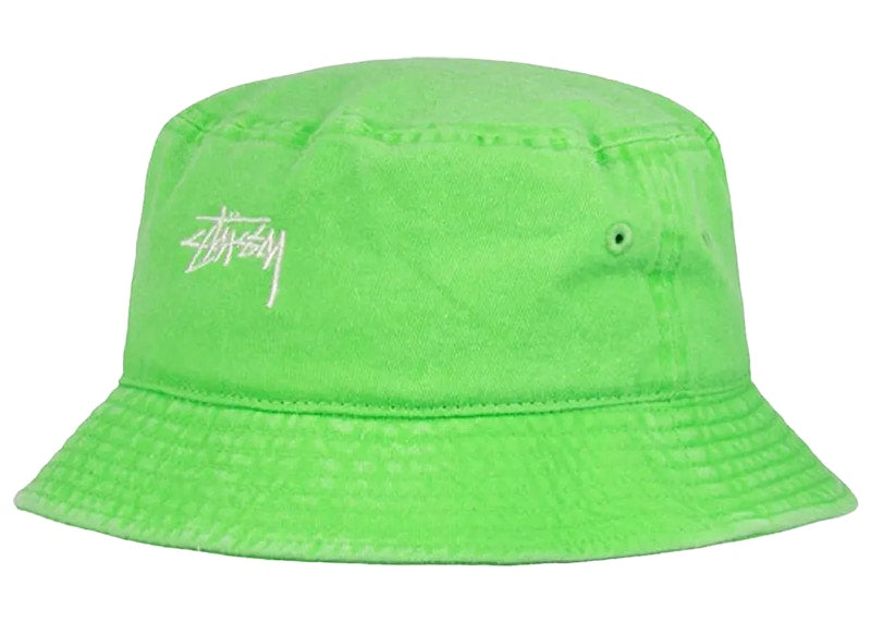 Stussy Washed Stock Bucket Hat Mint