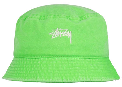 Stussy Washed Stock Bucket Hat Mint