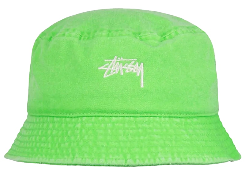 Stussy Washed Stock Bucket Hat Mint