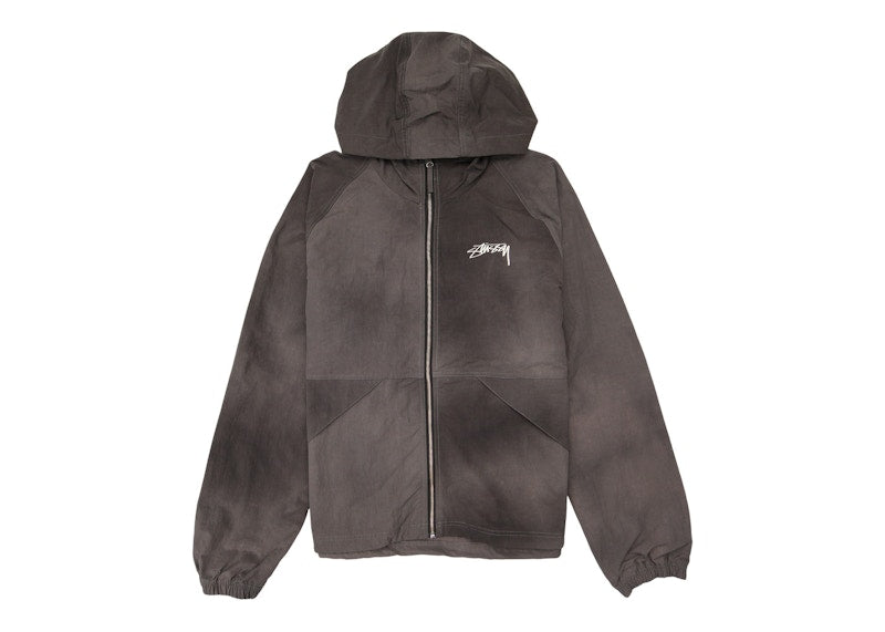 Stussy Wave Dye Beach Shell Jacket Black
