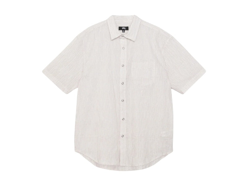 Stussy Wavy Striped Shirt White/Natural Stripes