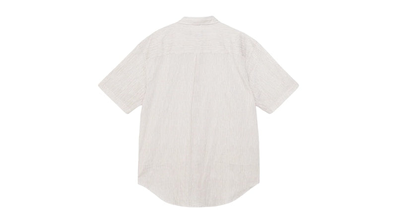 Stussy Wavy Striped Short Sleeve Shirt Natural