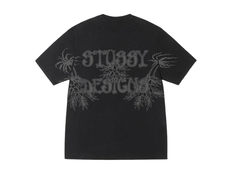 Stussy Wes Palms Pigment Dyed Tee Black