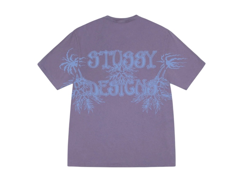 Stussy Wes Palms Pigment Dyed Tee Grape