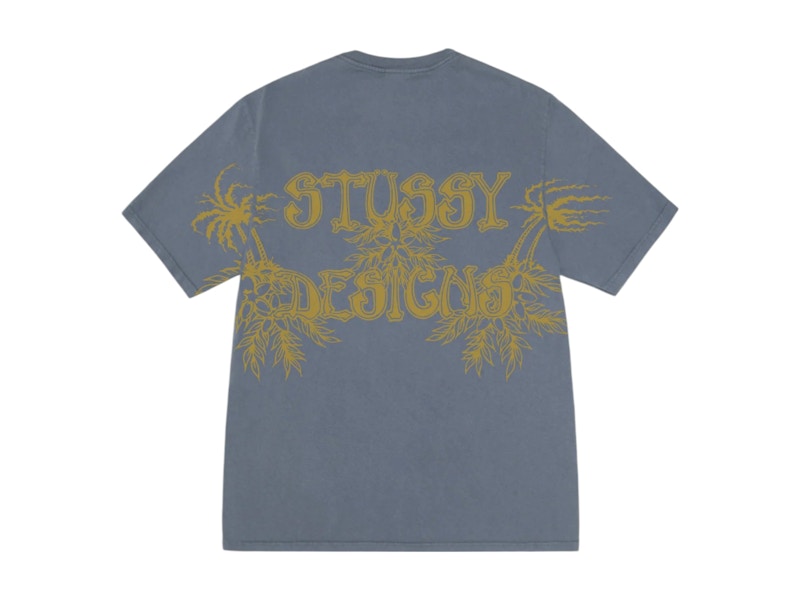 Stussy Wes Palms Pigment Dyed Tee Navy