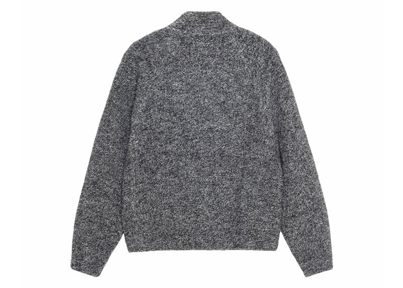 Stussy Wool Blend Sherpa Mock Neck Black
