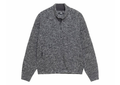 Stussy Wool Blend Sherpa Mock Neck Black