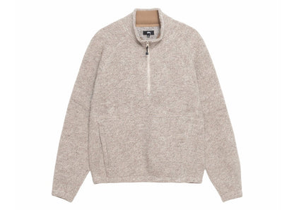 Stussy Wool Blend Sherpa Mock Neck Tan