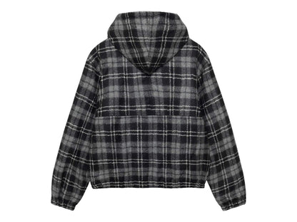Stussy Wool Plaid Work Jacket Charcoal