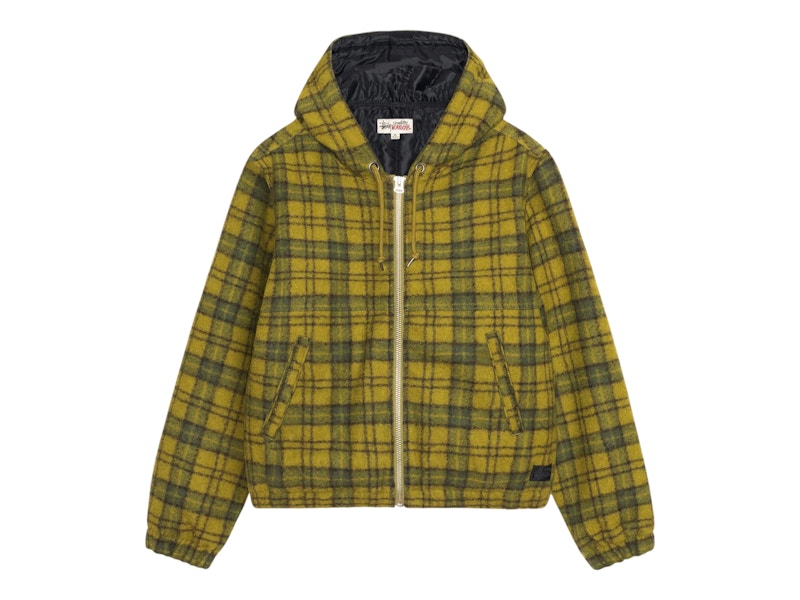 Stussy Wool Plaid Work Jacket Green