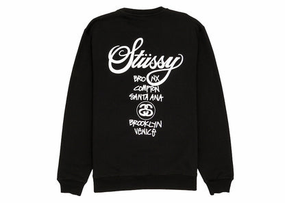 Stussy World Tour Crewneck Black