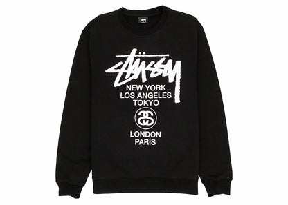 Stussy World Tour Crewneck Black