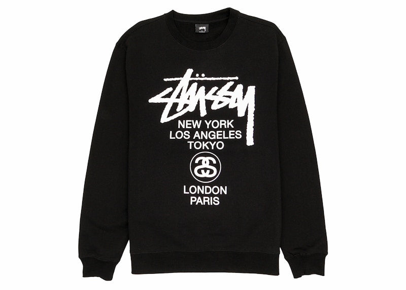 Stussy World Tour Crewneck Black