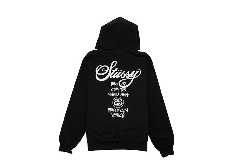 Stussy World Tour Hoodie Black