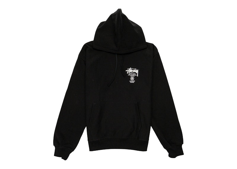 Stussy World Tour Hoodie Black