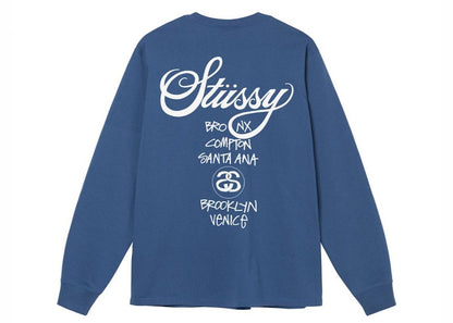 Stussy World Tour LS Tee Midnight (FW22)