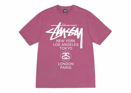 Stussy World Tour T-shirt Berry