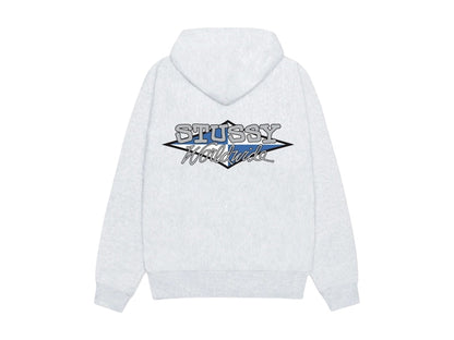 Stussy Worldwide Diamond Hoodie Ash Heather
