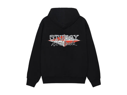 Stussy Worldwide Diamond Hoodie Black