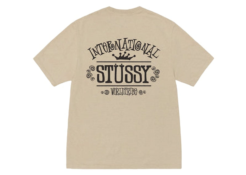 Stussy Worldwide Pigment Dyed Tee Khaki
