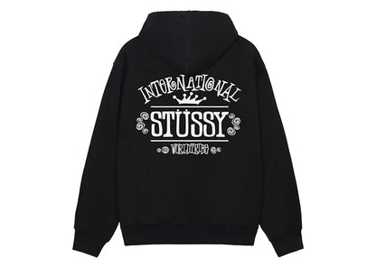 Stussy Worldwide Zip Hoodie Black